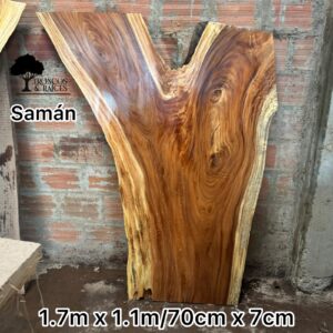 Mesa Comedor Tronco Rectangular de Samán (1.7m)