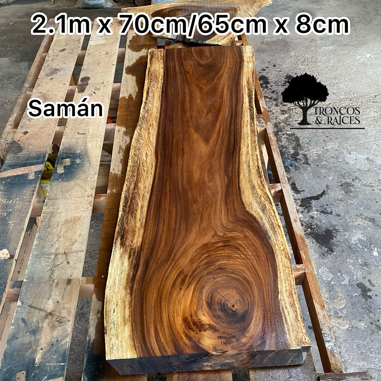 Tronco rectangular de samán