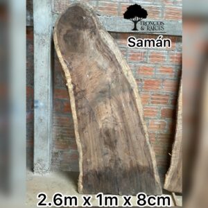 Mesa Comedor Tronco Irregular de Samán (2.6m)