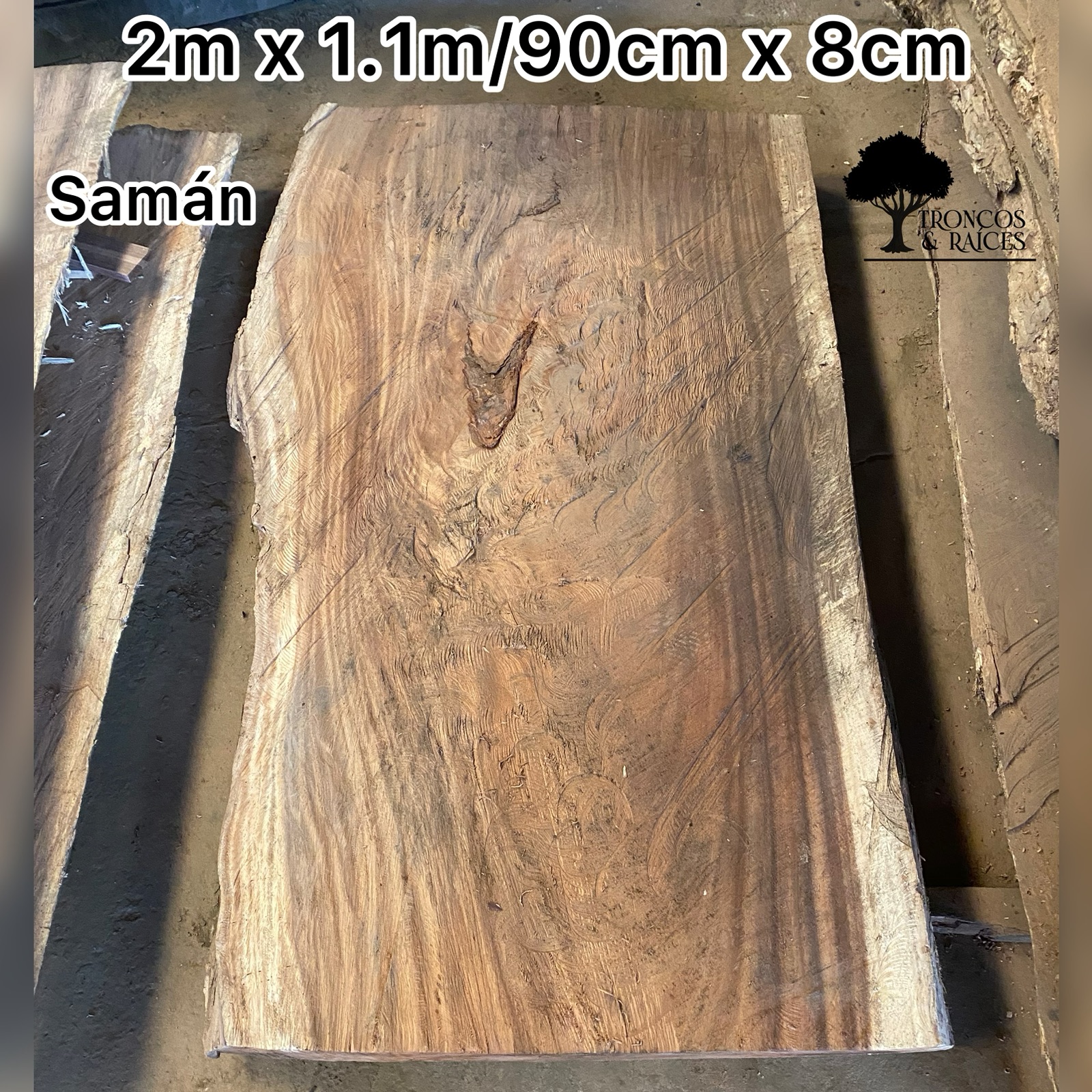 Tronco rectangular de samán