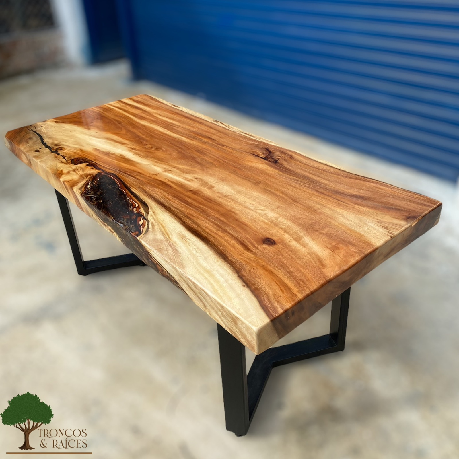 Comedor Rectangular de Samán Claro Extra Ancho - Image 2