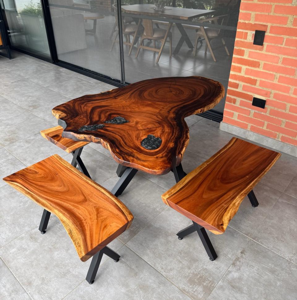 Mesa Irregular Multifunción en Samán (1.2m) - Image 2