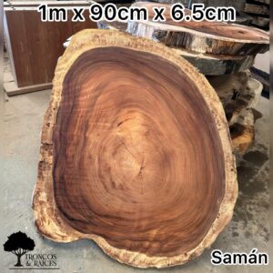 Mesa Ovalada Multifunción en Samán (1m)