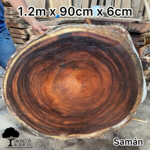 Mesa Ovalada Multifunción en Samán (1.2m)