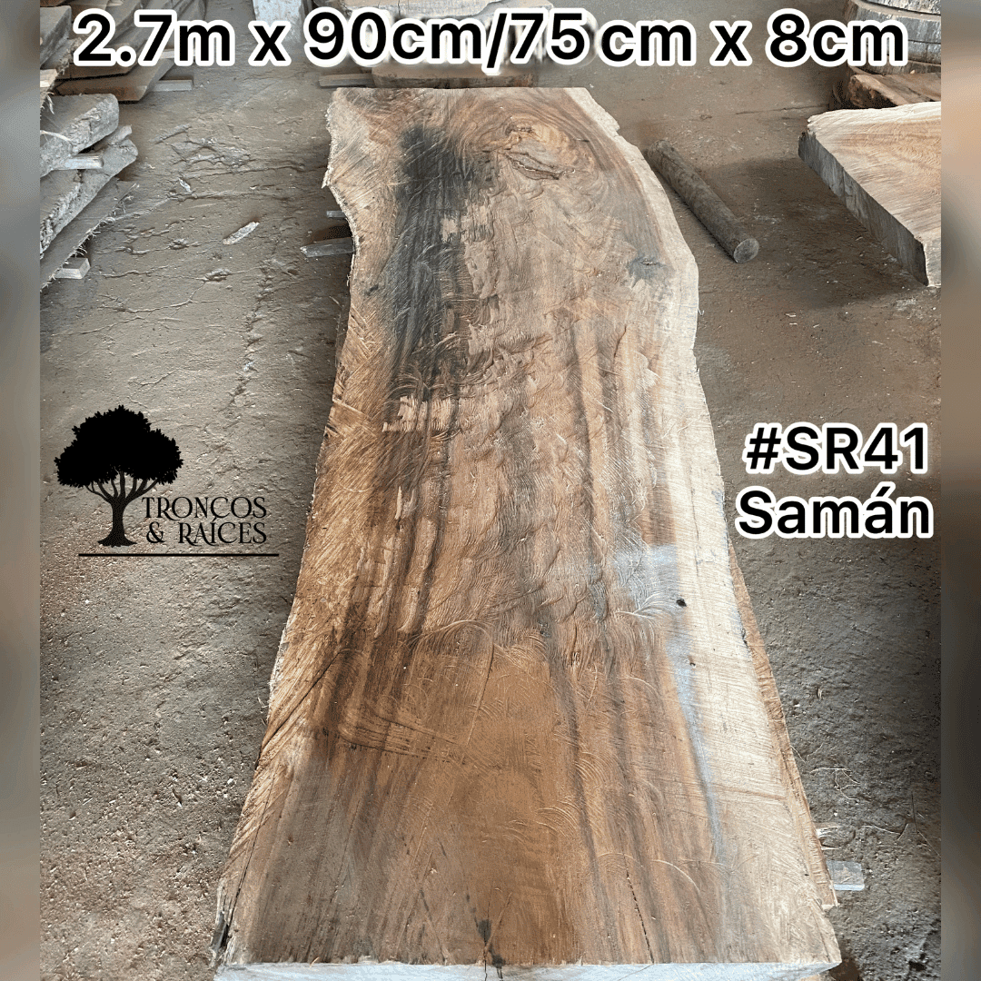 Mesa alargada de samán para 8 puestos Mesa alargada de samán para 8 puestos