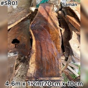 Mesa alargada de saman para 16 personas
