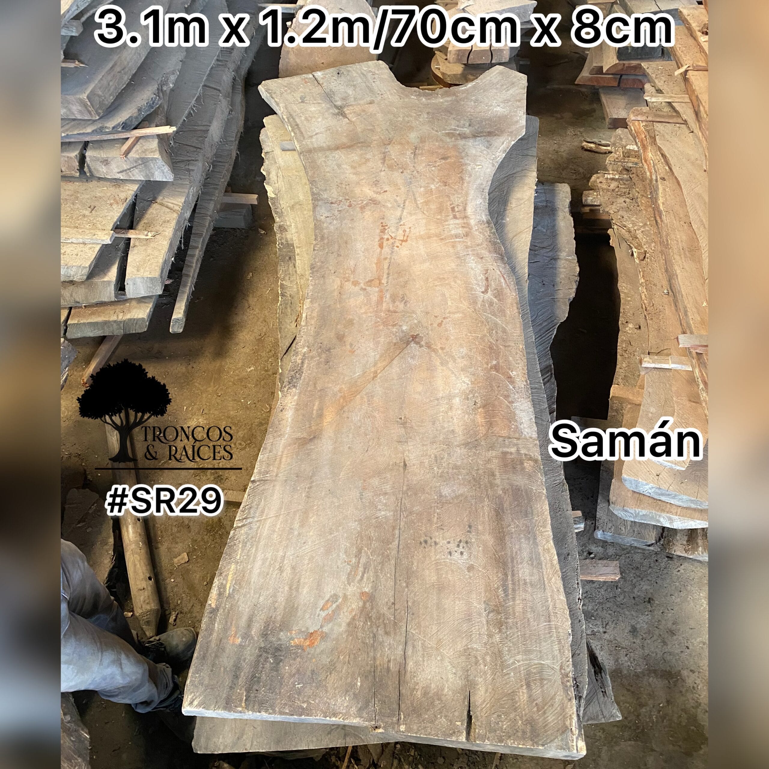 Mesa tipo Y de samán para 10 puestos Mesa tipo Y de samán para 10 puestos