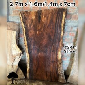 Mesa super ancha de saman para 12 personas