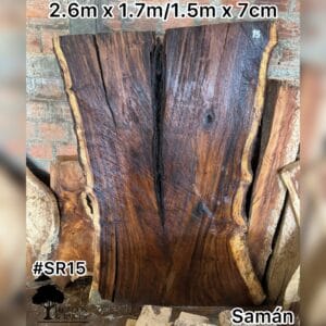 Mesa super ancha de saman para 12 personas