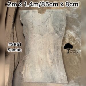 Mesa tipo Y de samán para 6 puestos