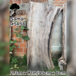 Mesa rectangular de samán para 8 puestos