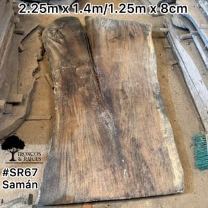 Mesa ancha de samán para 8 puestos