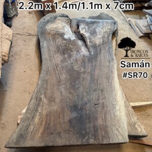 Mesa ancha de samán para 8 puestos