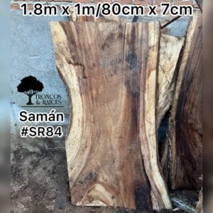 Mesa rectangular de samán para 6 puestos