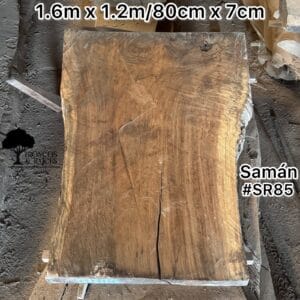 Mesa rectangular de samán para 6 puestos