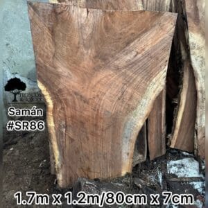 Mesa rectangular de saman para 6 puestos