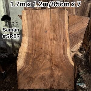 Mesa rectangular de saman para 6 puestos