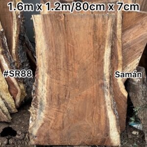 Mesa rectangular de saman para 6 puestos
