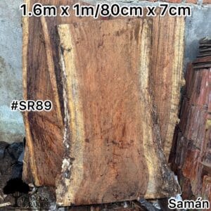 Mesa rectangular de saman para 6 puestos