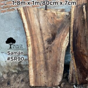 Mesa rectangular de saman para 6 puestos