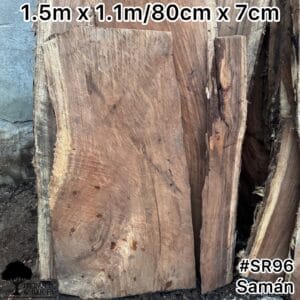 Mesa rectangular de samán con fractura natural